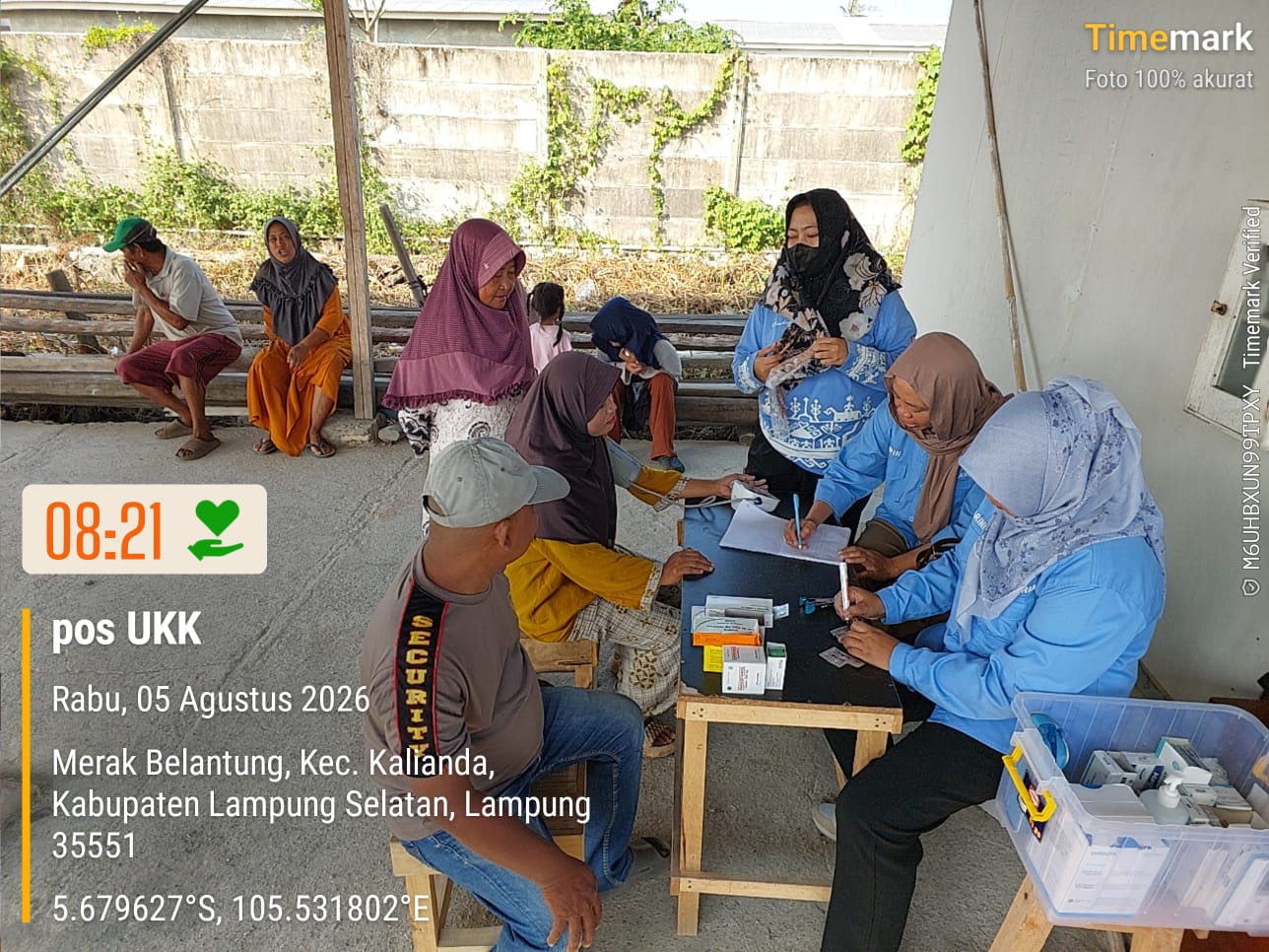 Pembinaan Pos UKK Nelayan Makmur Desa Merak Belantung