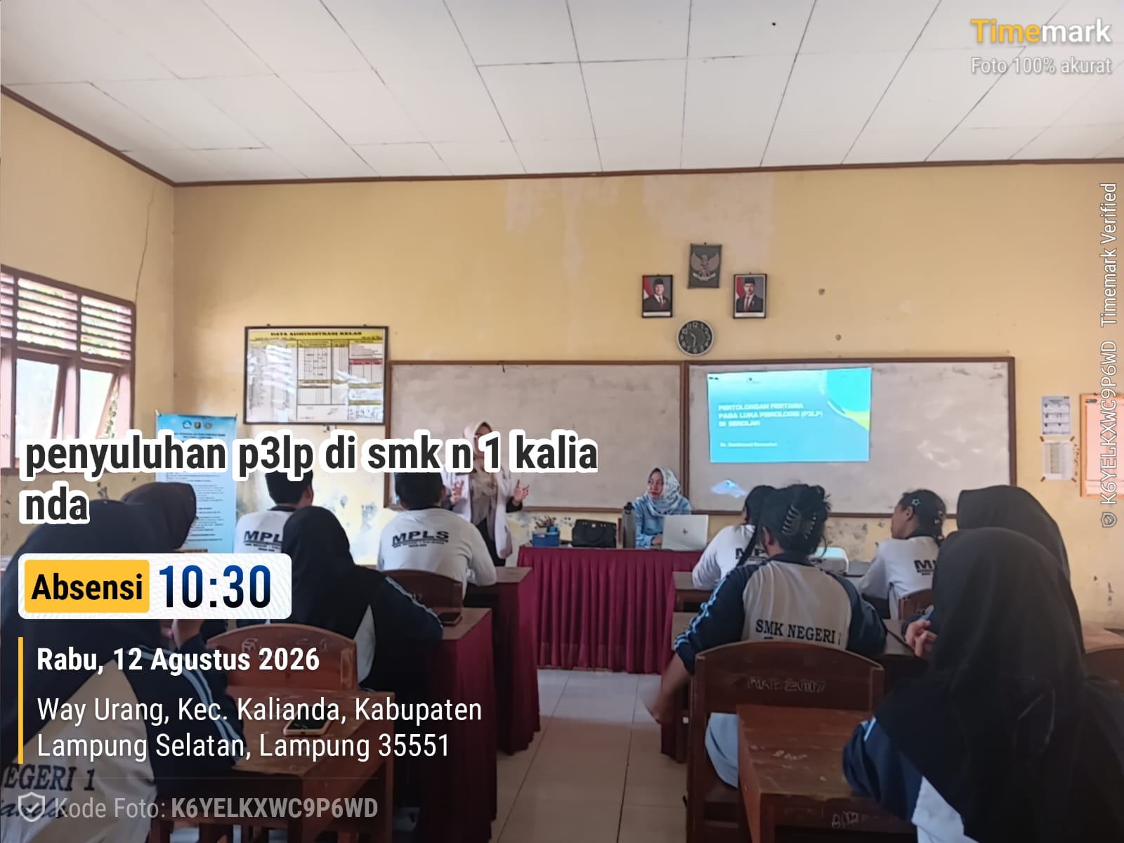Penyuluhan Pertolongan Pertama pada Luka Psikologis (P3LP) di SMKN 1 Kalianda