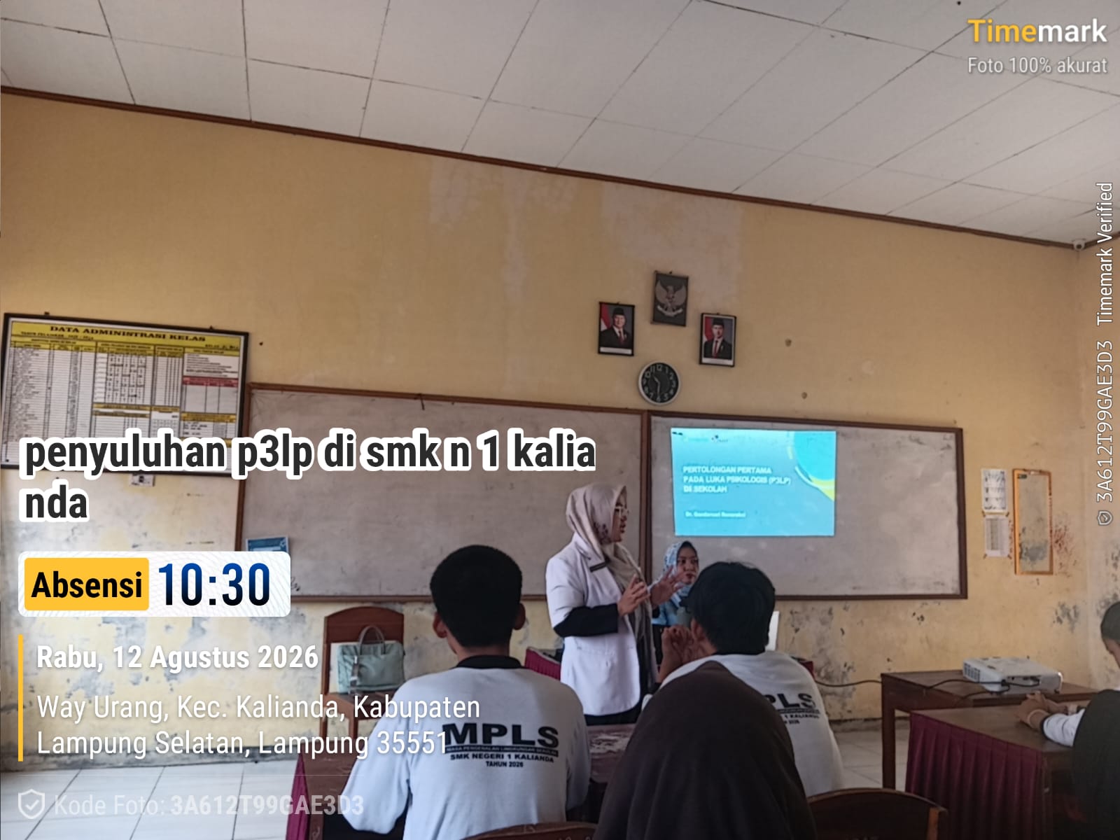 Penyuluhan Pertolongan Pertama pada Luka Psikologis (P3LP) di SMKN 1 Kalianda