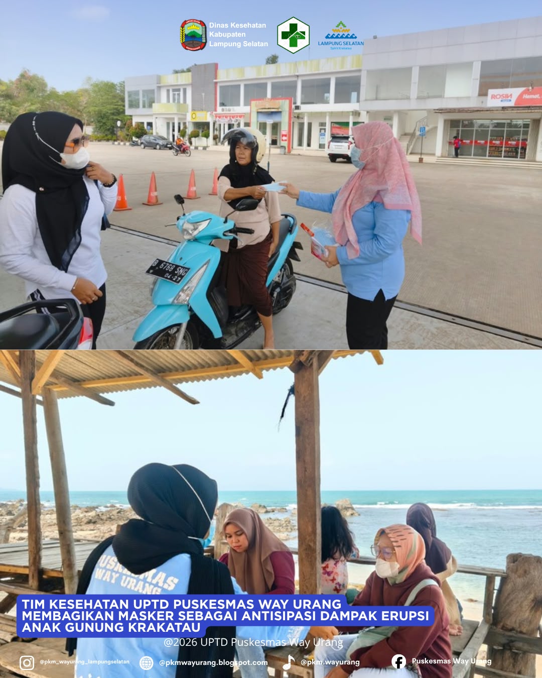 Aksi Siaga: Pembagian Masker Antisipasi Abu Vulkanik Gunung Anak Krakatau