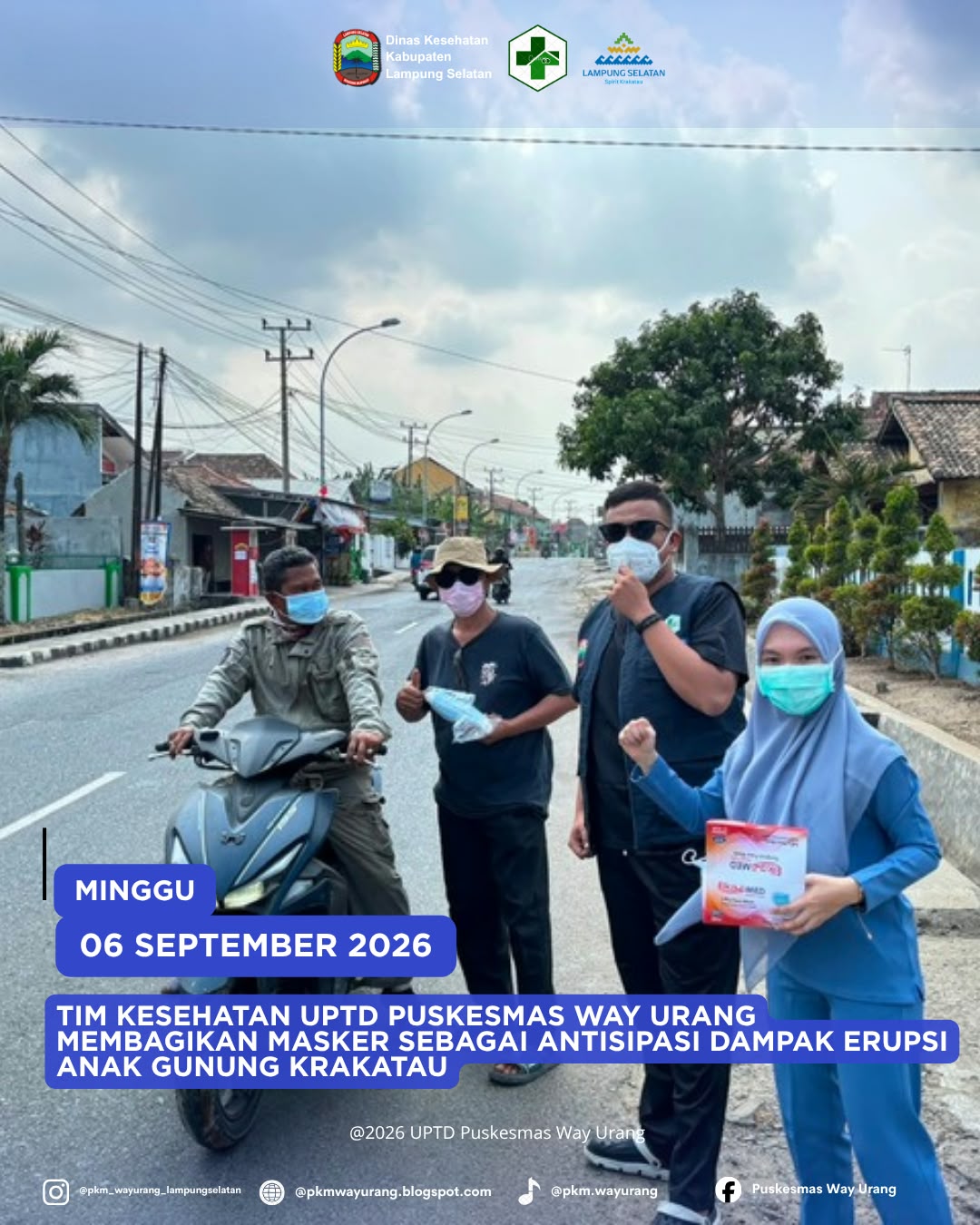 Aksi Siaga: Pembagian Masker Antisipasi Abu Vulkanik Gunung Anak Krakatau