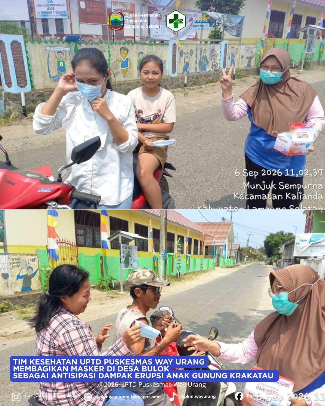 Aksi Siaga: Pembagian Masker Antisipasi Abu Vulkanik Gunung Anak Krakatau