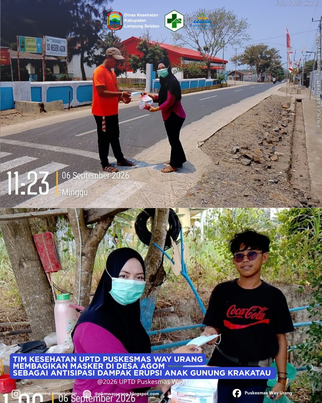 Aksi Siaga: Pembagian Masker Antisipasi Abu Vulkanik Gunung Anak Krakatau