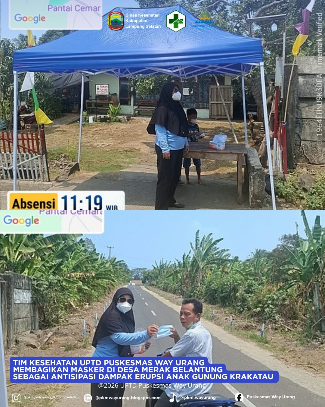 Aksi Siaga: Pembagian Masker Antisipasi Abu Vulkanik Gunung Anak Krakatau