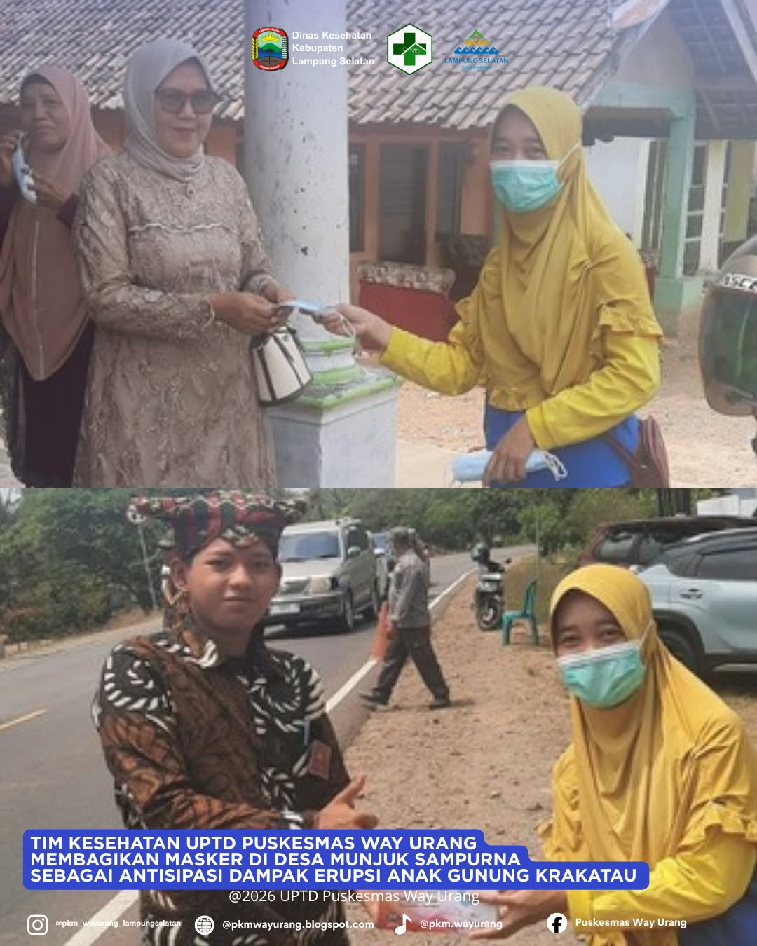 Aksi Siaga: Pembagian Masker Antisipasi Abu Vulkanik Gunung Anak Krakatau