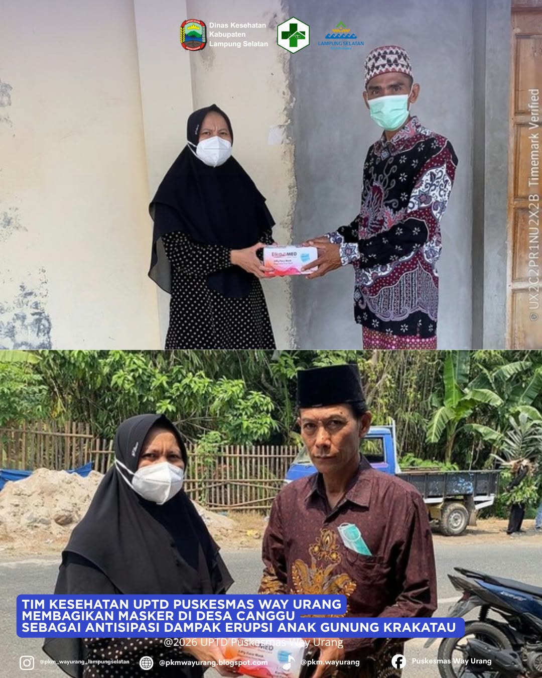 Aksi Siaga: Pembagian Masker Antisipasi Abu Vulkanik Gunung Anak Krakatau